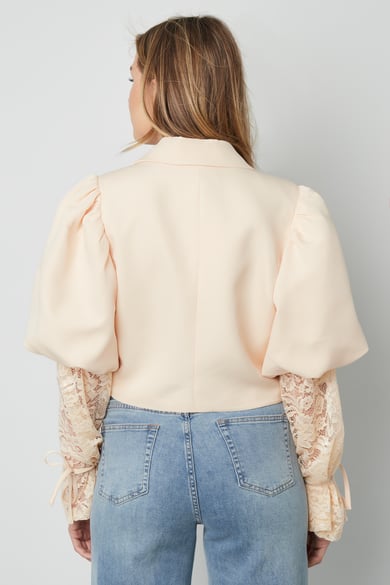Trendy Short Blazer With Lace h5 Picture12